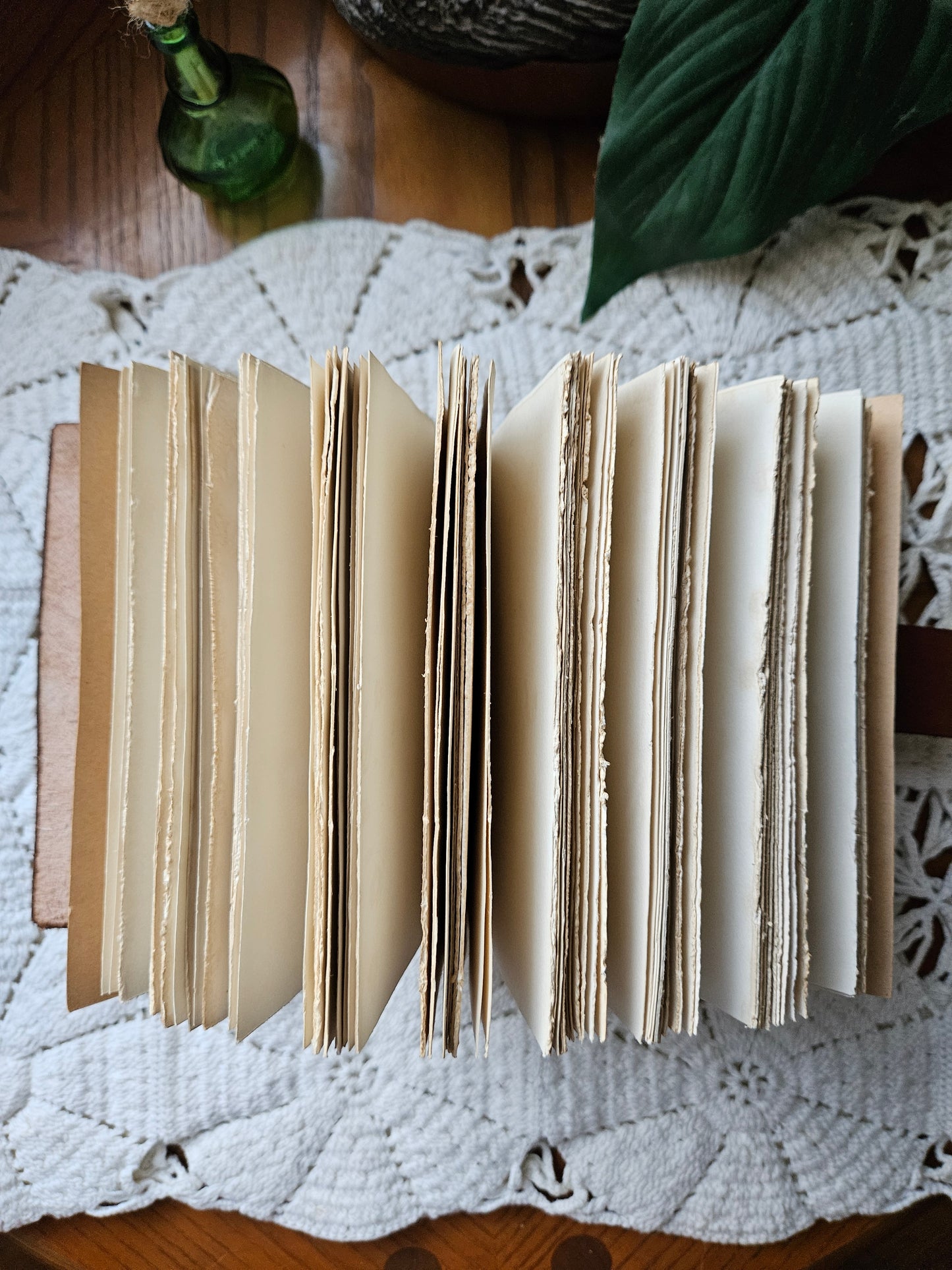 Mushroom Mixed Media Leather Journal