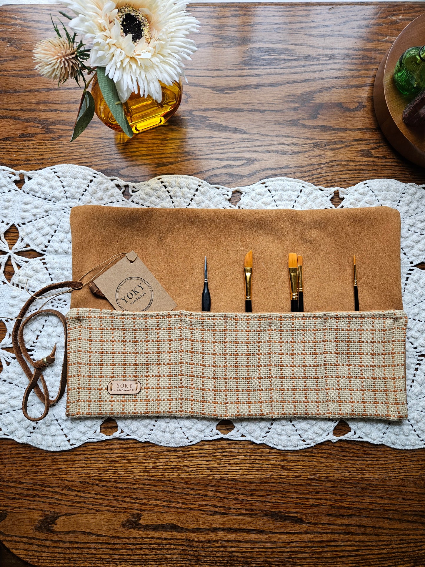 Vintage Grid 5 Pocket Traveler Wrap